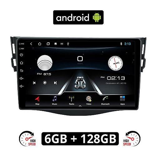 TOYOTA RAV4 (2006 - 2012) Android οθόνη αυτοκίνητου 6GB με GPS WI-FI (ηχοσύστημα αφής 9" ιντσών OEM Youtube Playstore MP3 USB Radio Bluetooth Mirrorlink ΤΟΥΟΤΑ RAV 4 εργοστασιακή, 4 x 60W, AUX)  TO89-6GB