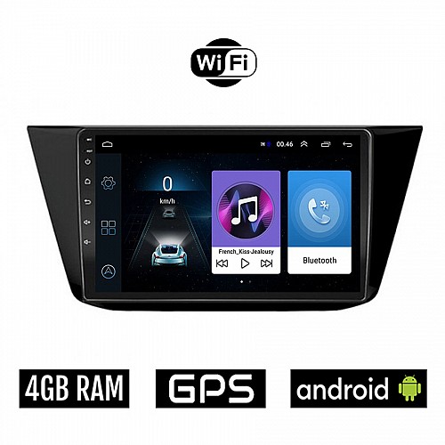 Volkswagen VW TOURAN (μετά το 2016) Android οθόνη αυτοκίνητου 4GB με GPS WI-FI (ηχοσύστημα αφής 10" ιντσών OEM Youtube Playstore MP3 USB Radio Bluetooth Mirrorlink, 4x60W,  AUX, USB)