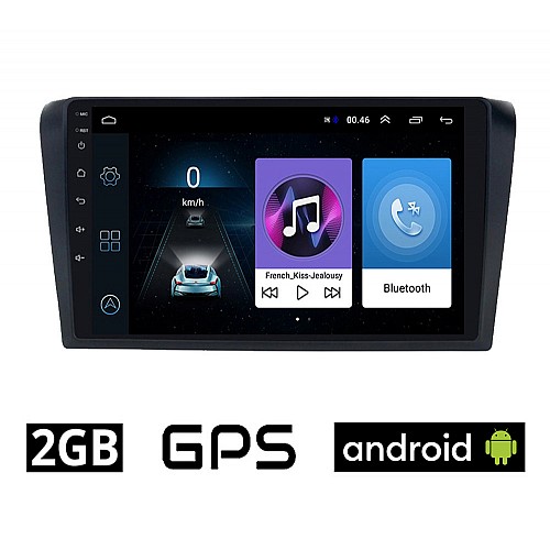 MAZDA 3 (2003 - 2008) Android οθόνη αυτοκίνητου 2GB με GPS WI-FI (ηχοσύστημα αφής 9" ιντσών OEM Youtube Playstore MP3 USB Radio Bluetooth Mirrorlink εργοστασιακή, 4x60W, AUX) MA305-2GB