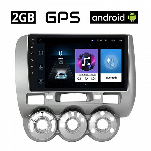 HONDA JAZZ 2002-2008 Android οθόνη αυτοκίνητου 2GB με GPS WI-FI (ηχοσύστημα αφής 9" ιντσών OEM Youtube Playstore MP3 USB Radio Bluetooth Mirrorlink εργοστασιακή, 4x60W, AUX) HO984-2GB