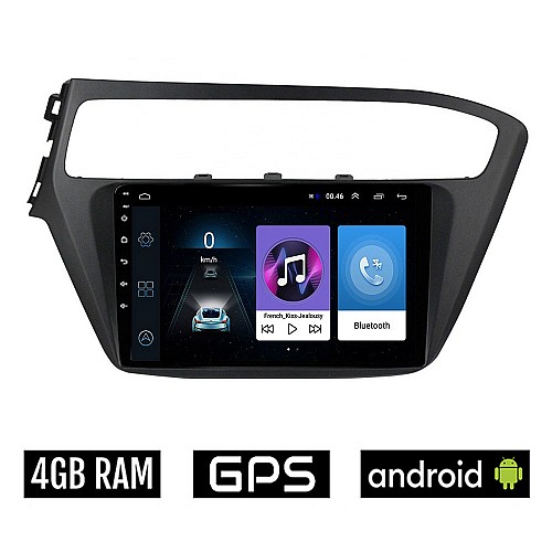 HYUNDAI i20 (μετά το 2019) Android οθόνη αυτοκίνητου 4GB με GPS WI-FI (ηχοσύστημα αφής 9" ιντσών OEM Youtube Playstore MP3 USB Radio Bluetooth Mirrorlink εργοστασιακή, 4x60W, AUX)
