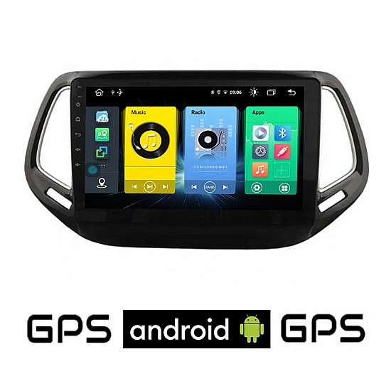 JEEP COMPASS (μετά το 2017) Android οθόνη αυτοκίνητου με GPS WI-FI (ηχοσύστημα αφής 10" ιντσών OEM Youtube Playstore MP3 USB Radio Bluetooth Mirrorlink εργοστασιακή, 4x60W, AUX) JE810