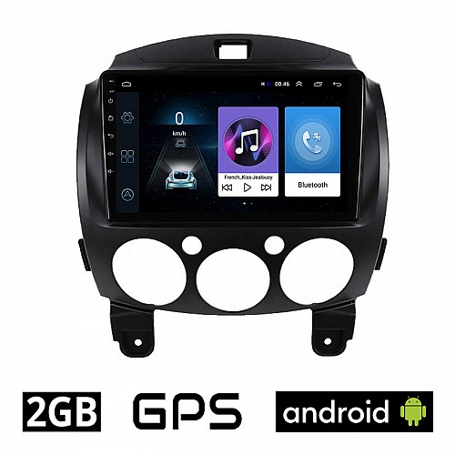 MAZDA 2 2007-2014 Android οθόνη αυτοκίνητου 2GB με GPS WI-FI (ηχοσύστημα αφής 9" ιντσών OEM Youtube Playstore MP3 USB Radio Bluetooth Mirrorlink εργοστασιακή, 4x60W, AUX) MA76-2GB