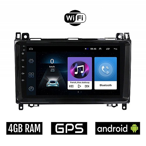 MERCEDES B W245 (2005-2012) Android οθόνη αυτοκίνητου 4GB με GPS WI-FI (ηχοσύστημα αφής 9" ιντσών OEM Youtube Playstore MP3 USB Radio Bluetooth Mirrorlink εργοστασιακή, 4x60W, Benz)