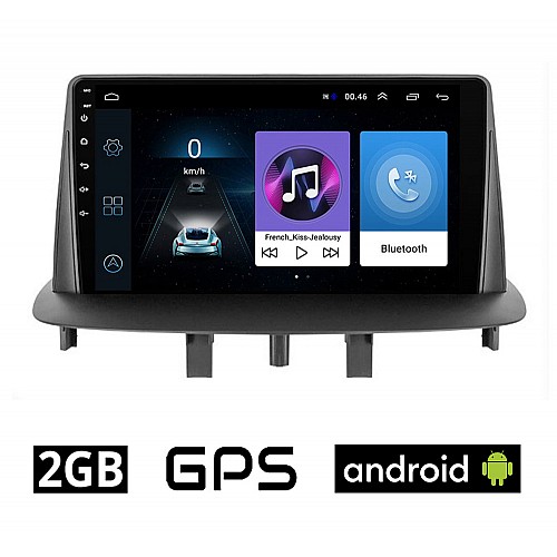 RENAULT MEGANE 3 (2009-2014) Android οθόνη αυτοκίνητου 2GB με GPS WI-FI (ηχοσύστημα αφής 9" ιντσών OEM Youtube Playstore MP3 USB Radio Bluetooth Mirrorlink εργοστασιακή, 4x60W, AUX) RE12-2GB