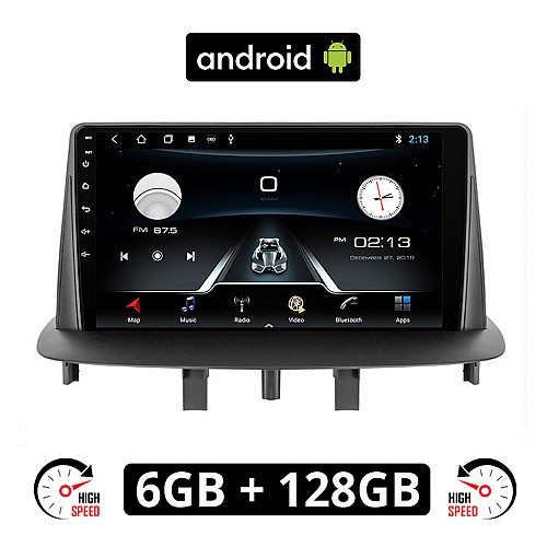 RENAULT MEGANE 3 (2009-2014) Android οθόνη αυτοκίνητου 6GB με GPS WI-FI (ηχοσύστημα αφής 9" ιντσών OEM Youtube Playstore MP3 USB Radio Bluetooth Mirrorlink εργοστασιακή, 4x60W, AUX) RE12-6GB