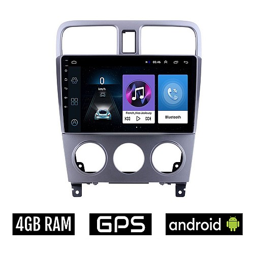 SUBARU IMPREZA (2002-2008) Android οθόνη αυτοκίνητου 4GB με GPS WI-FI (ηχοσύστημα αφής 9" ιντσών OEM Youtube Playstore MP3 USB Radio Bluetooth Mirrorlink εργοστασιακή, 4x60W, AUX) SU75-4GB