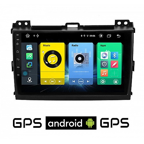 TOYOTA LAND CRUISER (2003-2009) Android οθόνη αυτοκίνητου με GPS WI-FI (TOYOTA LANDCRUISER ηχοσύστημα αφής 9" ιντσών OEM Youtube Playstore MP3 USB Radio Bluetooth Mirrorlink εργοστασιακή, 4x60W, AUX, πλοηγός)