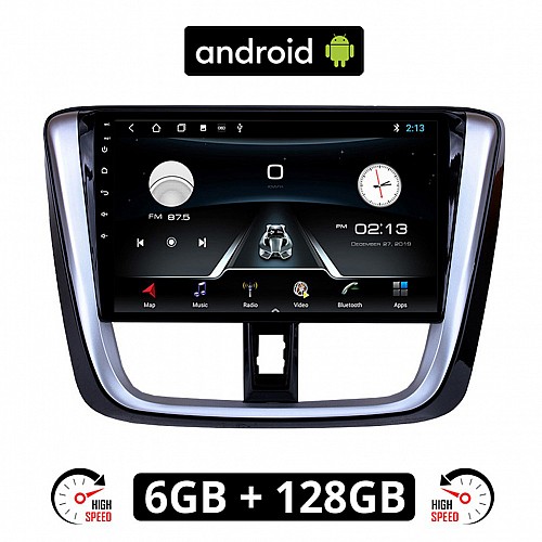 TOYOTA YARIS (2015 - 2020) Android οθόνη αυτοκίνητου 6GB με GPS WI-FI (ηχοσύστημα αφής 9" ιντσών OEM Youtube Playstore MP3 USB Radio Bluetooth Mirrorlink εργοστασιακή, 4 x 60W, AUX)  TO47-6GB