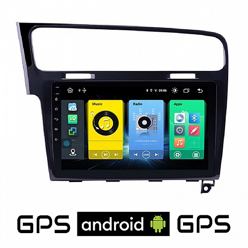 VOLKSWAGEN VW GOLF 7 (μετά το 2013) Android οθόνη αυτοκίνητου με GPS WI-FI (ηχοσύστημα αφής 10" ιντσών OEM Youtube Playstore MP3 USB Radio Bluetooth Mirrorlink εργοστασιακή, 4x60W, AUX, μαύρο) VO77