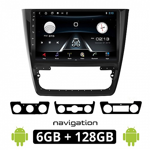 SKODA YETI (2014-2017) Android οθόνη αυτοκίνητου 6GB με GPS WI-FI (ηχοσύστημα αφής 10" ιντσών OEM Youtube Playstore MP3 USB Radio Bluetooth Mirrorlink εργοστασιακή, 4x60W, AUX) SK51-6GB