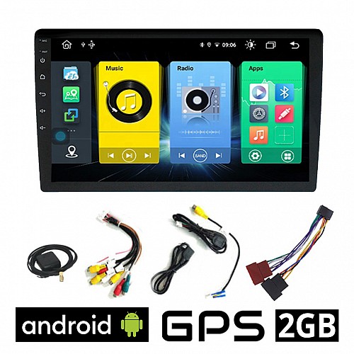 Ηχοσύστημα αυτοκινήτου Android GPS WI-FI 2GB (οθόνη 9" αφής Youtube, USB, 2DIN, MP3, MP5, Bluetooth, Mirrorlink, 4x60W, AUX, Universal) K1985