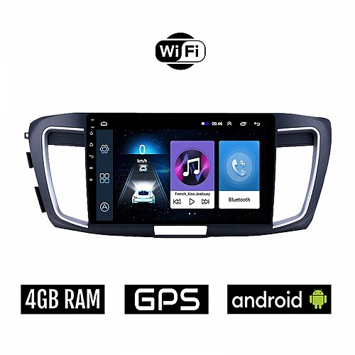 HONDA ACCORD (2007 - 2013) Android οθόνη αυτοκίνητου 4GB με GPS WI-FI (ηχοσύστημα αφής 9" ιντσών OEM Youtube Playstore MP3 USB Radio Bluetooth Mirrorlink εργοστασιακή, 4x60W, AUX)
