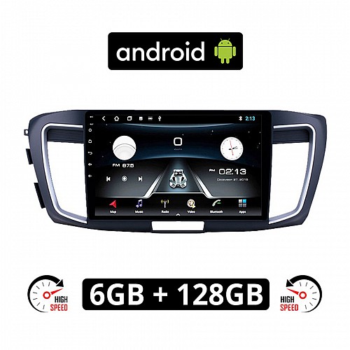 HONDA ACCORD (2007 - 2013) Android οθόνη αυτοκίνητου 6GB με GPS WI-FI (ηχοσύστημα αφής 9" ιντσών OEM Youtube Playstore MP3 USB Radio Bluetooth Mirrorlink εργοστασιακή, 4x60W, AUX) HO60-6GB