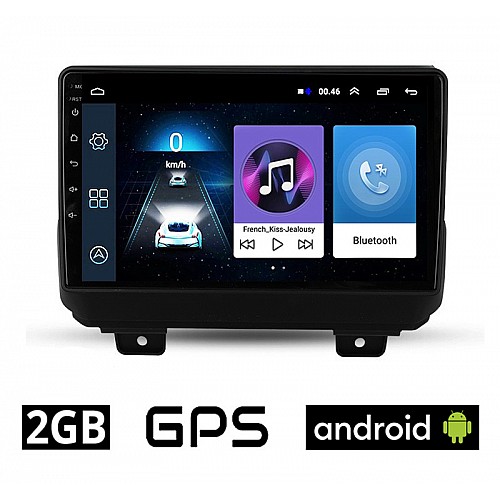 JEEP WRANGLER (μετά το 2018) Android οθόνη αυτοκίνητου 2GB με GPS WI-FI (ηχοσύστημα αφής 9" ιντσών OEM Youtube Playstore MP3 USB Radio Bluetooth Mirrorlink εργοστασιακή, 4x60W, AUX)