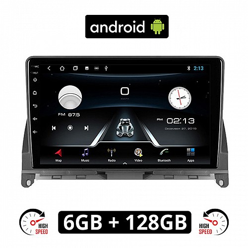 MERCEDES C (W204) 2007 - 2011 Android οθόνη αυτοκίνητου 6GB με GPS WI-FI (ηχοσύστημα αφής 9" ιντσών OEM Youtube Playstore MP3 USB Radio Bluetooth Mirrorlink εργοστασιακή, 4x60W, Benz) ME27-6GB