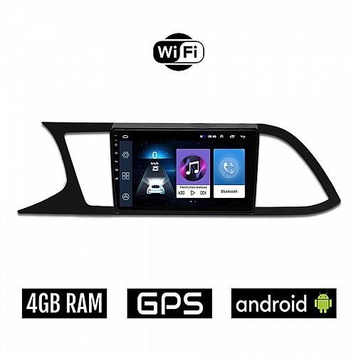 SEAT LEON (μετά το 2012) Android οθόνη αυτοκίνητου 4GB με GPS WI-FI (ηχοσύστημα αφής 9" ιντσών OEM Youtube Playstore MP3 USB Radio Bluetooth Mirrorlink εργοστασιακή, 4x60W, AUX) SE72-4GB
