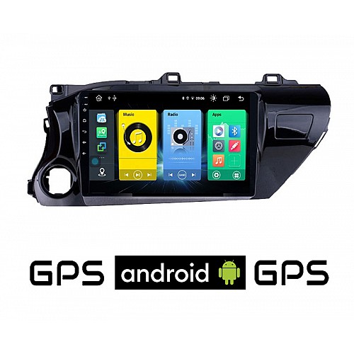TOYOTA HILUX (μετά το 2017) Android οθόνη αυτοκίνητου με GPS WI-FI (ηχοσύστημα αφής 10" ιντσών OEM Youtube Playstore MP3 USB Radio Bluetooth Mirrorlink εργοστασιακή, 4x60W, AUX) TO36
