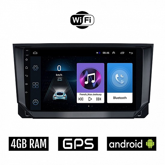 SEAT ARONA (μετά το 2017) Android οθόνη αυτοκίνητου 4GB με GPS WI-FI (ηχοσύστημα αφής 9" ιντσών OEM Youtube Playstore MP3 USB Radio Bluetooth Mirrorlink εργοστασιακή, 4x60W, AUX)