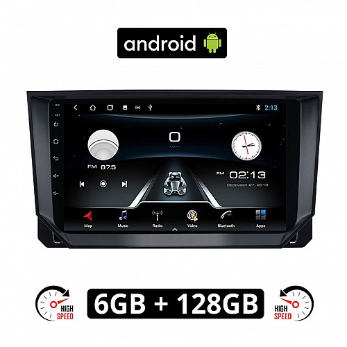 SEAT ARONA (μετά το 2017) Android οθόνη αυτοκίνητου 6GB με GPS WI-FI (ηχοσύστημα αφής 9" ιντσών OEM Youtube Playstore MP3 USB Radio Bluetooth Mirrorlink εργοστασιακή, 4x60W, AUX)