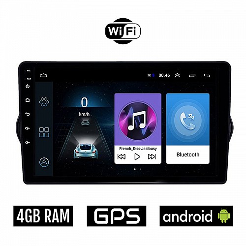 FIAT TIPO (2015 - 2019) Android οθόνη αυτοκίνητου 4GB με GPS WI-FI (ηχοσύστημα αφής 9" ιντσών OEM Youtube Playstore MP3 USB Radio Bluetooth Mirrorlink εργοστασιακή, 4x60W, AUX) FI96-4GB