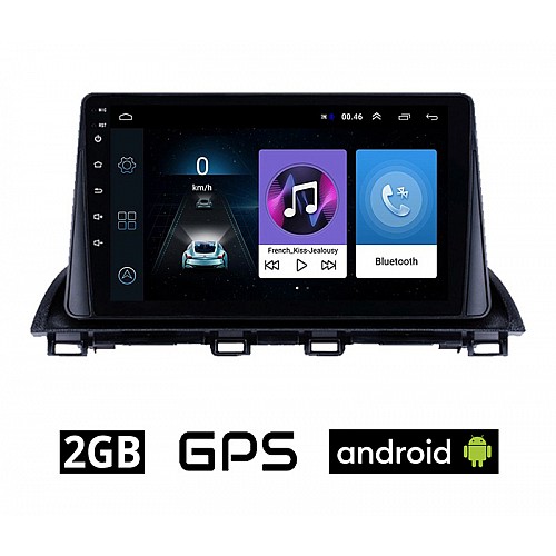 MAZDA 3 (μετά το 2014) Android οθόνη αυτοκίνητου 2GB με GPS WI-FI (ηχοσύστημα αφής 9" ιντσών OEM Youtube Playstore MP3 USB Radio Bluetooth Mirrorlink εργοστασιακή, 4x60W, AUX) MA12-2GB