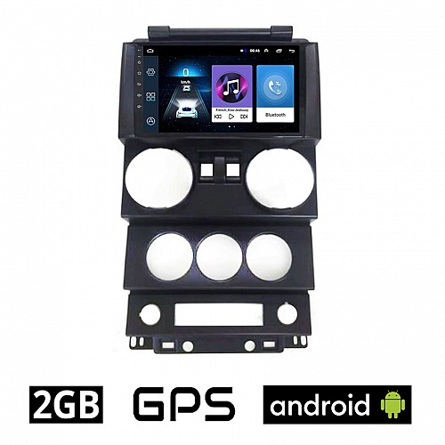 JEEP WRANGLER (2006 - 2011) Android οθόνη αυτοκίνητου 2GB με GPS WI-FI (ηχοσύστημα αφής 9" ιντσών OEM Youtube Playstore MP3 USB Radio Bluetooth Mirrorlink εργοστασιακή 4x60W, AUX)