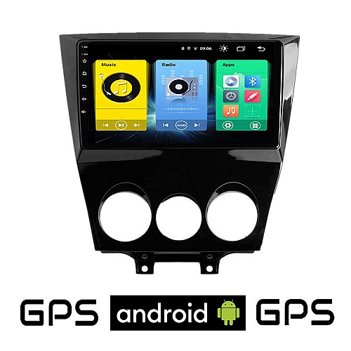 MAZDA RX-8 (μετά το 2008) Android οθόνη αυτοκίνητου με GPS WI-FI (ηχοσύστημα αφής 9" ιντσών OEM Youtube Playstore MP3 USB Radio Bluetooth Mirrorlink εργοστασιακή, 4x60W, AUX) MA199