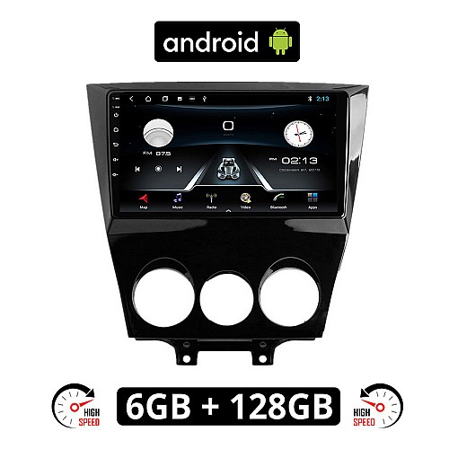 MAZDA RX-8 (μετά το 2008) Android οθόνη αυτοκίνητου 6GB με GPS WI-FI (ηχοσύστημα αφής 9" ιντσών OEM Youtube Playstore MP3 USB Radio Bluetooth Mirrorlink εργοστασιακή, 4x60W, AUX) MA199-6GB
