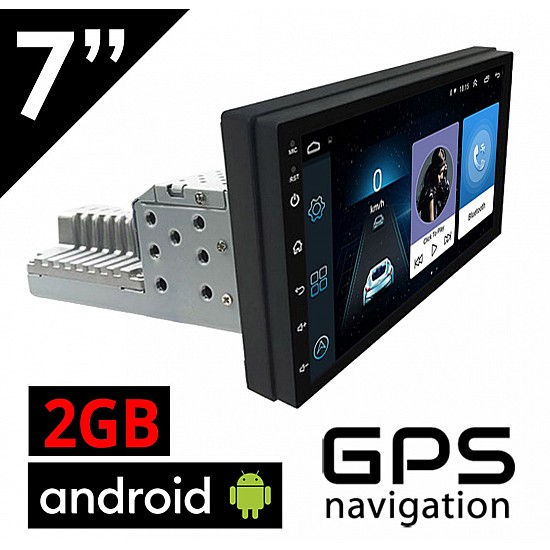 CAMERA + 1DIN Android οθόνη αυτοκινήτου 7" ιντσών με GPS (ηχοσύστημα WI-FI, Youtube, USB, 1DIN, MP3, MP5, Bluetooth, Mirrorlink, Universal, 2GB, 4x60W, AUX, GPS) 4922