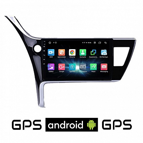CAMERA + TOYOTA COROLLA (2017 - 2019) Android οθόνη αυτοκίνητου με GPS WI-FI (ηχοσύστημα αφής 10" ιντσών OEM Youtube Playstore MP3 USB Radio Bluetooth Mirrorlink εργοστασιακή, 4x60W, AUX)