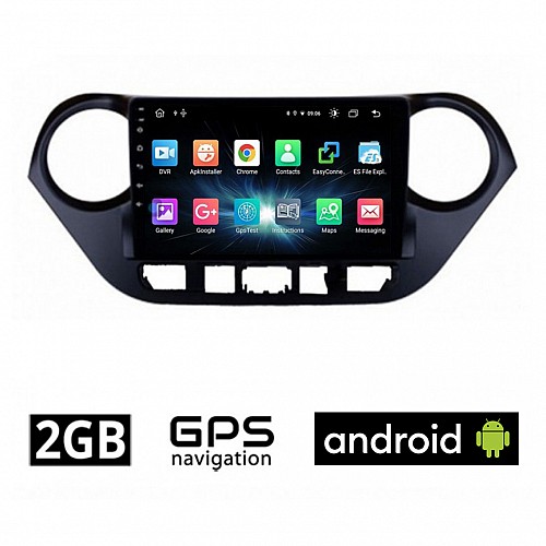 CAMERA + HYUNDAI i10 (μετά το 2014) Android οθόνη αυτοκίνητου 2GB με GPS WI-FI (ηχοσύστημα αφής 9" ιντσών OEM Youtube Playstore MP3 USB Radio Bluetooth Mirrorlink εργοστασιακή, 4x60W, AUX) 5102