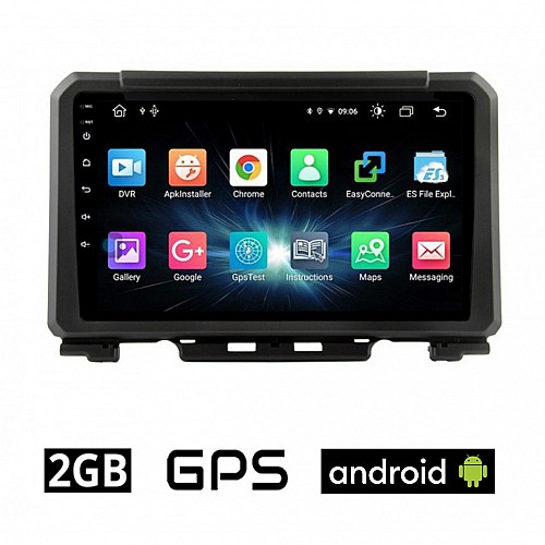 CAMERA + SUZUKI JIMNY (μετά το 2018) Android οθόνη αυτοκίνητου 2GB με GPS WI-FI (ηχοσύστημα αφής 9" ιντσών OEM Youtube Playstore MP3 USB Radio Bluetooth Mirrorlink εργοστασιακή, AUX, 4x60W)