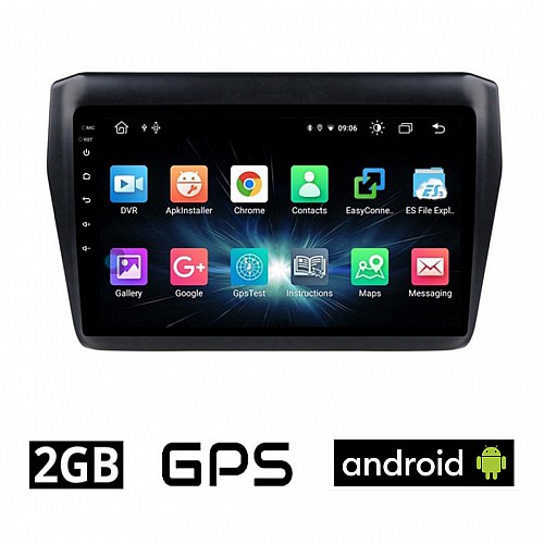 CAMERA + SUZUKI SWIFT (μετά το 2017) Android οθόνη αυτοκίνητου 2GB με GPS WI-FI (ηχοσύστημα αφής 9" ιντσών OEM Youtube Playstore MP3 USB Radio Bluetooth Mirrorlink εργοστασιακή, AUX, 4x60W) 5152