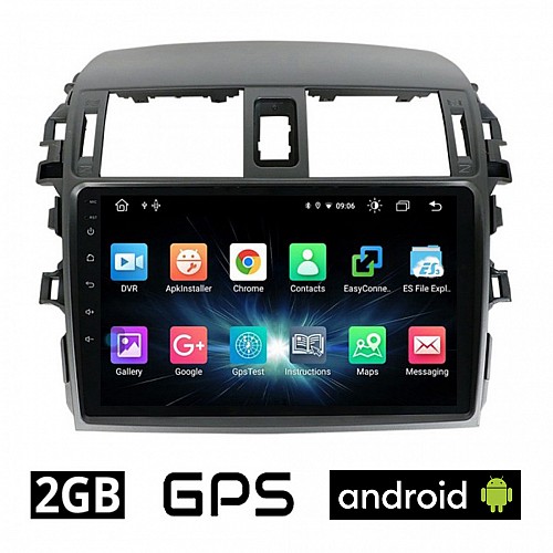 CAMERA + TOYOTA COROLLA (2006 - 2012) Android οθόνη αυτοκίνητου 2GB με GPS WI-FI ( TOYOTA Bluetooth ηχοσύστημα αφής 9" ιντσών OEM Playstore MP3 USB Radio Mirrorlink  εργοστασιακή 4 x 60W Youtube)