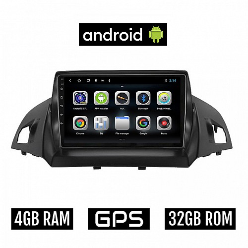 CAMERA + FORD KUGA (μετά το 2013) Android οθόνη αυτοκίνητου 4GB με GPS WI-FI (ηχοσύστημα αφής 9" ιντσών OEM Youtube Playstore MP3 USB Radio Bluetooth Mirrorlink εργοστασιακή, 4x60W, AUX)