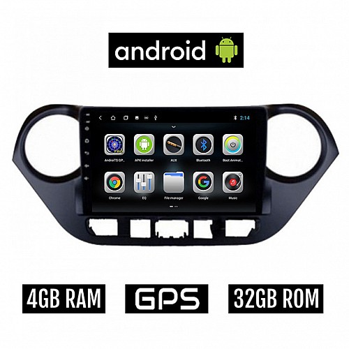 CAMERA + HYUNDAI i10 (μετά το 2014) Android οθόνη αυτοκίνητου 4GB με GPS WI-FI (ηχοσύστημα αφής 9" ιντσών OEM Youtube Playstore MP3 USB Radio Bluetooth Mirrorlink εργοστασιακή, 4x60W, AUX) 5218