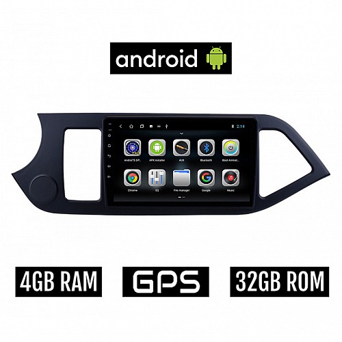 CAMERA + KIA PICANTO (2011 - 2017) Android οθόνη αυτοκίνητου 4GB με GPS WI-FI (ηχοσύστημα αφής 9" ιντσών OEM Youtube Playstore MP3 USB Radio Bluetooth Mirrorlink εργοστασιακή, 4x60W, AUX)