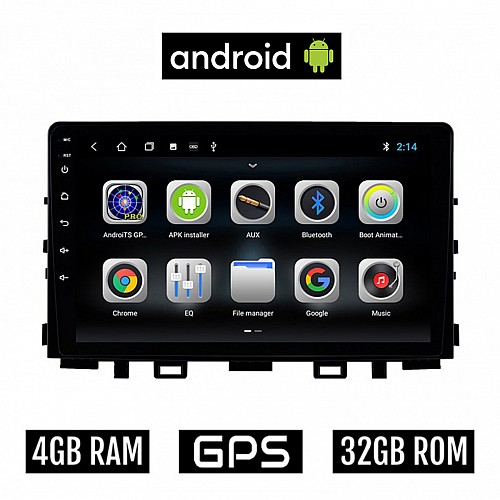 CAMERA + KIA RIO (μετά το 2018) Android οθόνη αυτοκίνητου 4GB με GPS WI-FI (ηχοσύστημα αφής 9" ιντσών OEM Youtube Playstore MP3 USB Radio Bluetooth Mirrorlink ΚΙΑ εργοστασιακή, 4x60W, AUX)