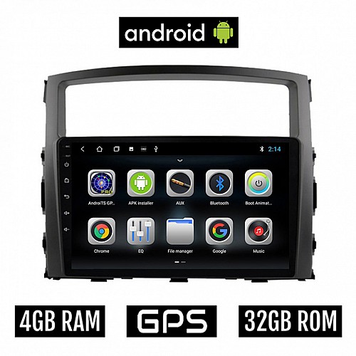 CAMERA + MITSUBISHI PAJERO (2006 - 2013) Android οθόνη αυτοκίνητου 4GB με GPS WI-FI (ηχοσύστημα αφής 9" ιντσών OEM Youtube Playstore MP3 USB Radio Bluetooth Mirrorlink εργοστασιακή 4x60W Navi)
