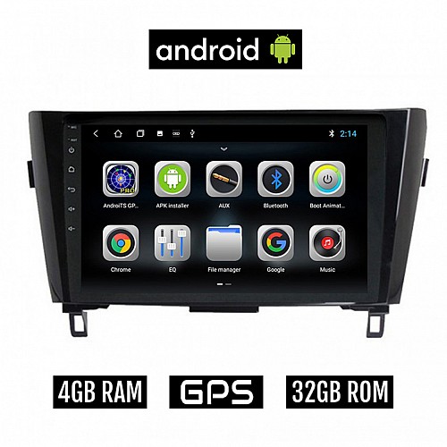CAMERA + NISSAN QASHQAI (μετά το 2014) Android οθόνη αυτοκίνητου 4GB με GPS WI-FI (ηχοσύστημα αφής 10" ιντσών OEM Youtube Playstore MP3 USB Radio Bluetooth Mirrorlink εργοστασιακή, 4x60W, AUX) 5278