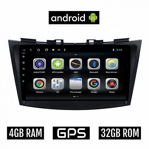CAMERA + SUZUKI SWIFT (2011-2016) Android οθόνη αυτοκίνητου 4GB με GPS WI-FI (ηχοσύστημα αφής 9" ιντσών OEM Youtube Playstore MP3 USB Radio Bluetooth Mirrorlink εργοστασιακή, 4x60W, AUX)  5318