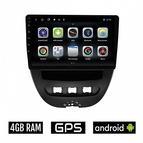 CAMERA + TOYOTA AYGO (2005 - 2014) Android οθόνη αυτοκίνητου 4GB με GPS WI-FI (ηχοσύστημα αφής 10" ιντσών OEM Youtube Playstore MP3 USB Radio Bluetooth Mirrorlink εργοστασιακή, AUX, 4x60W) 5324