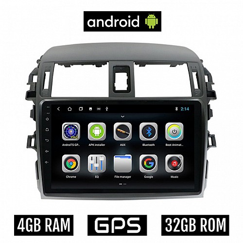 CAMERA + TOYOTA COROLLA (2006 - 2012) Android οθόνη αυτοκίνητου 4GB με GPS WI-FI ( TOYOTA ηχοσύστημα αφής 9" ιντσών OEM Youtube Playstore MP3 USB Radio Bluetooth Mirrorlink  εργοστασιακή, 4 x 60W, AUX)
