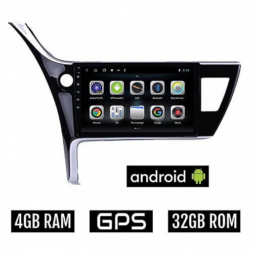 CAMERA + TOYOTA COROLLA (2017 - 2019) Android οθόνη αυτοκίνητου 4GB με GPS WI-FI (ηχοσύστημα αφής 10" ιντσών OEM Youtube Playstore MP3 USB Radio Bluetooth Mirrorlink εργοστασιακή, AUX, 4x60W) 5332