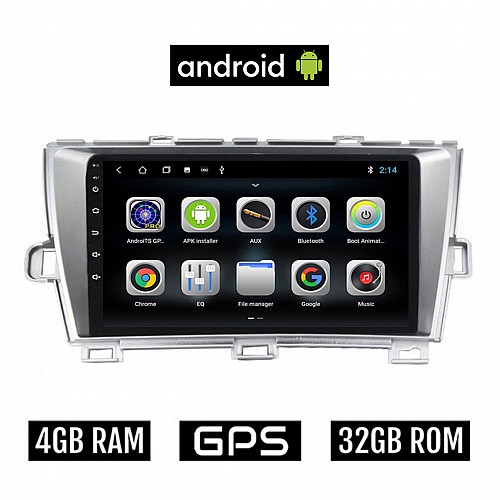CAMERA + TOYOTA PRIUS (2009 - 2015) Android οθόνη αυτοκίνητου 4GB με GPS WI-FI (ηχοσύστημα αφής 9" ιντσών OEM Youtube Playstore MP3 USB Radio Bluetooth Mirrorlink εργοστασιακή, 4 x 60W, AUX)