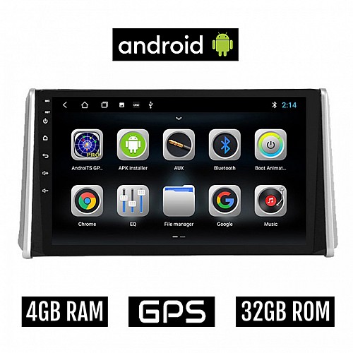 CAMERA + TOYOTA RAV4 (μετά το 2019) Android οθόνη αυτοκίνητου 4GB με GPS WI-FI (ηχοσύστημα αφής 10" ιντσών OEM Youtube Playstore MP3 USB Radio Bluetooth Mirrorlink εργοστασιακή, 4 x 60W, AUX)