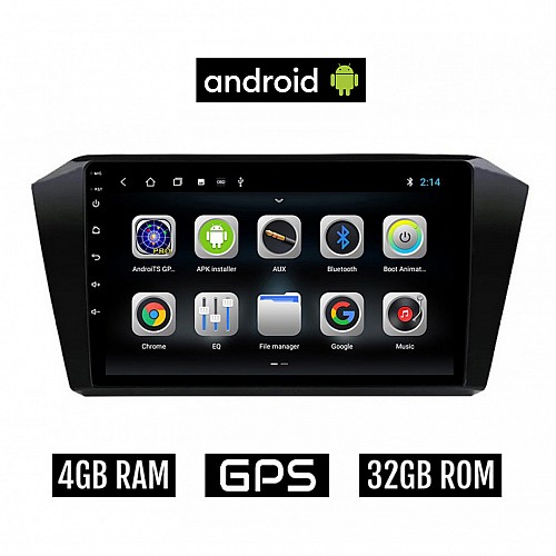 CAMERA + Volkswagen PASSAT (μετά το 2016) VW Android οθόνη αυτοκίνητου 4GB με GPS WI-FI  (ηχοσύστημα αφής 10" ιντσών OEM Youtube Playstore MP3 USB Radio Bluetooth Mirrorlink, Εργοστασιακή, 4x60W, AUX)