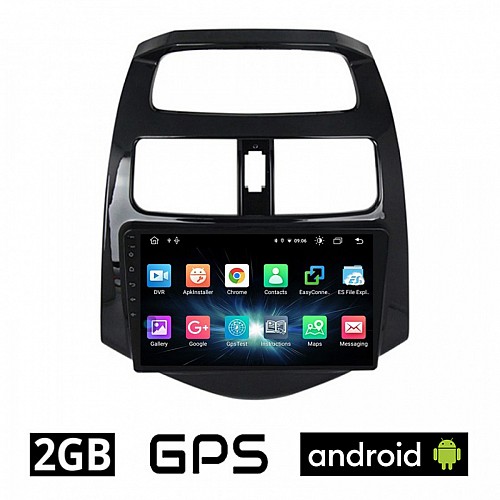 CAMERA + CHEVROLET SPARK 2009-2015 Android οθόνη αυτοκίνητου 2GB με GPS WI-FI (ηχοσύστημα αφής 9" ιντσών OEM Youtube Playstore MP3 USB Radio Bluetooth Mirrorlink εργοστασιακή 4x60W Navi)