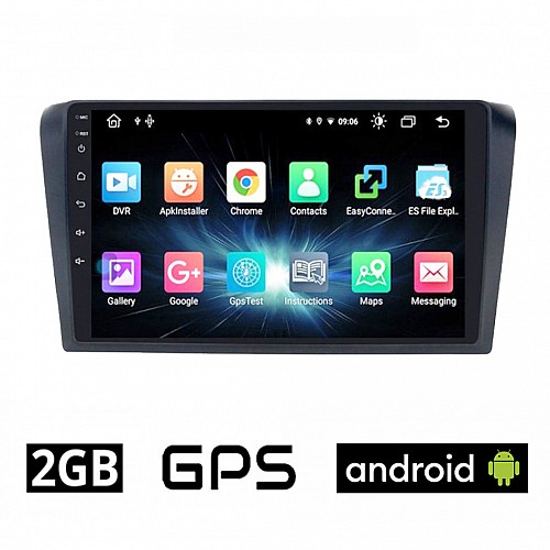 CAMERA + MAZDA 3 (2003 - 2008) Android οθόνη αυτοκίνητου 2GB με GPS WI-FI (ηχοσύστημα αφής 9" ιντσών OEM Youtube Playstore MP3 USB Radio Bluetooth Mirrorlink εργοστασιακή, 4x60W, AUX) 5374